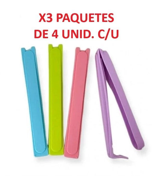 3 Packs x 4 Broches Cierra Bolsas