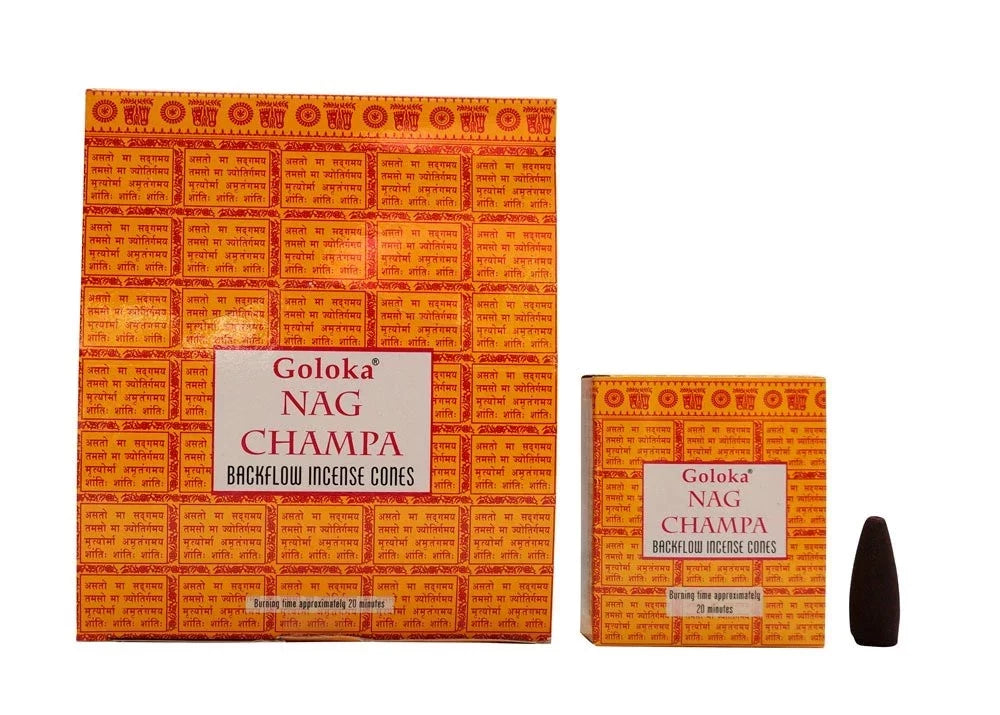 Back Flow Conos Goloka Nag Champa Bulto x 30 Cajas de 12 Unid