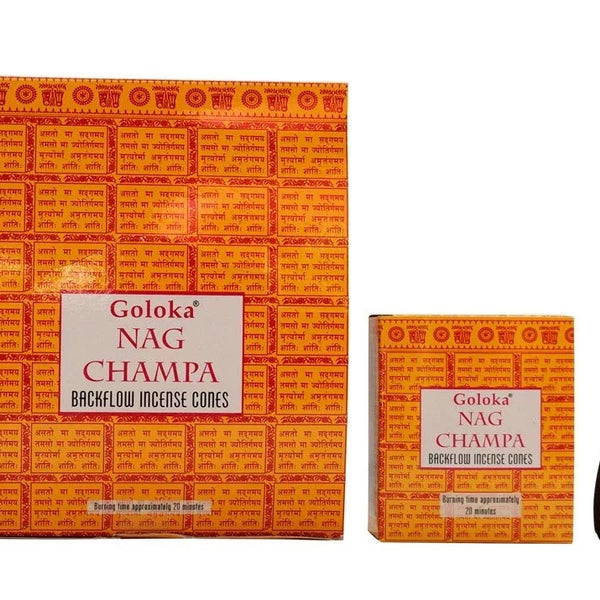 Back Flow Conos Goloka Nag Champa Bulto x 30 Cajas de 12 Unid