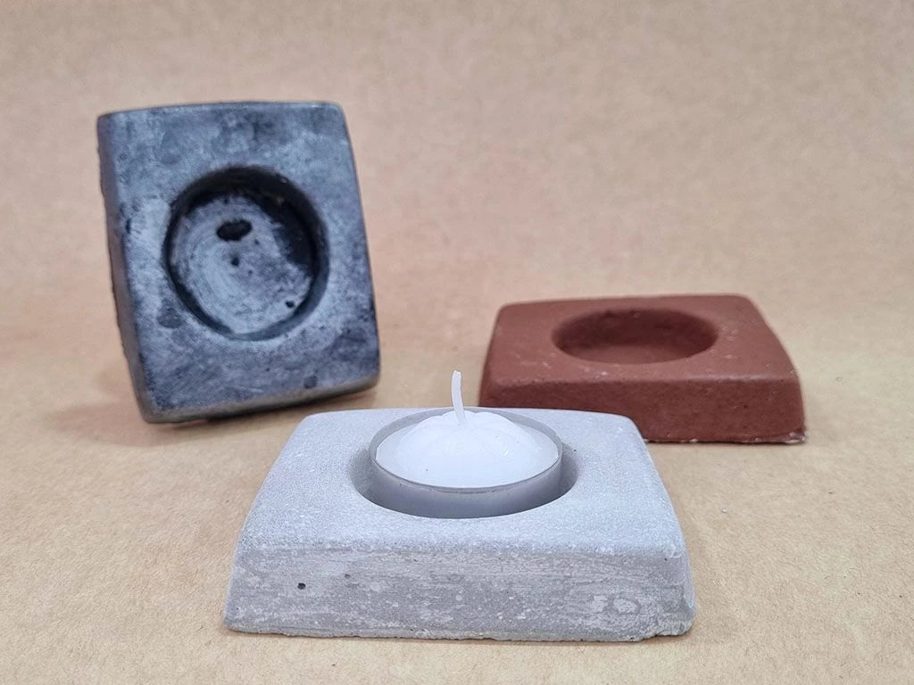 Porta Velas Cementina 8 cm x 6 cm