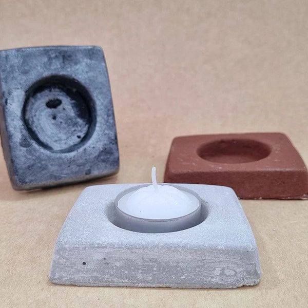 Porta Velas Cementina 8 cm x 6 cm