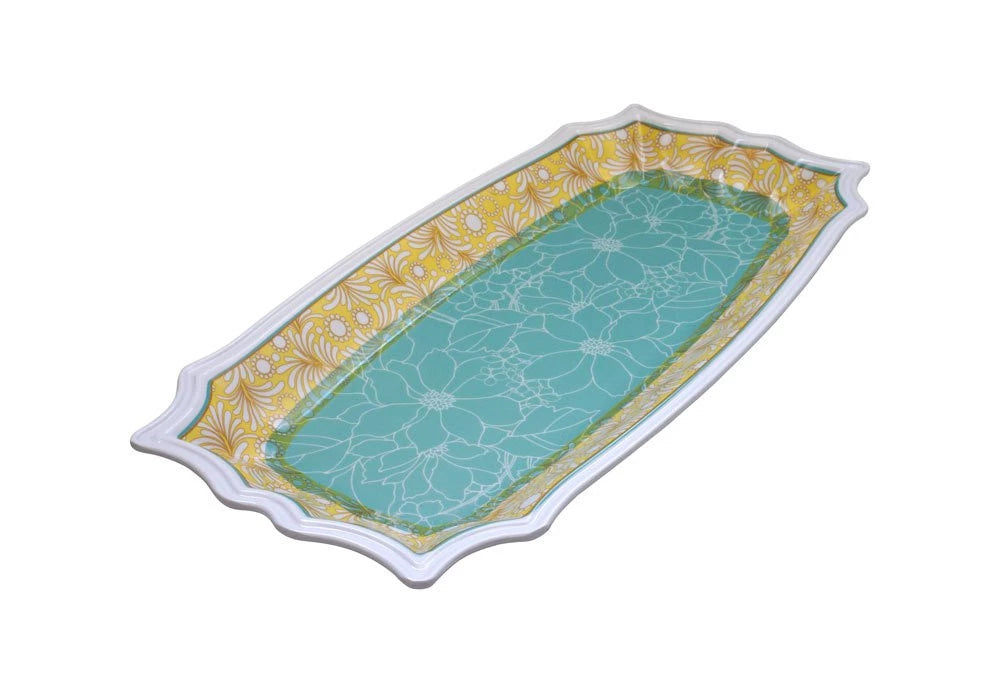 Bandeja Flor Turquesa 44,5 cm