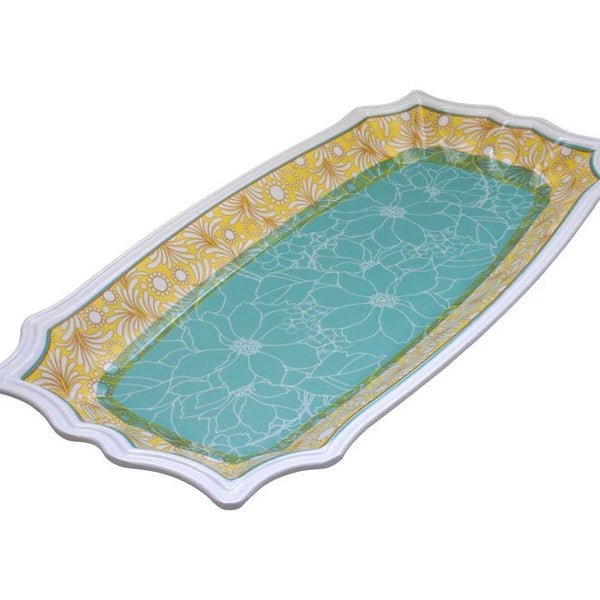 Bandeja Flor Turquesa 44,5 cm