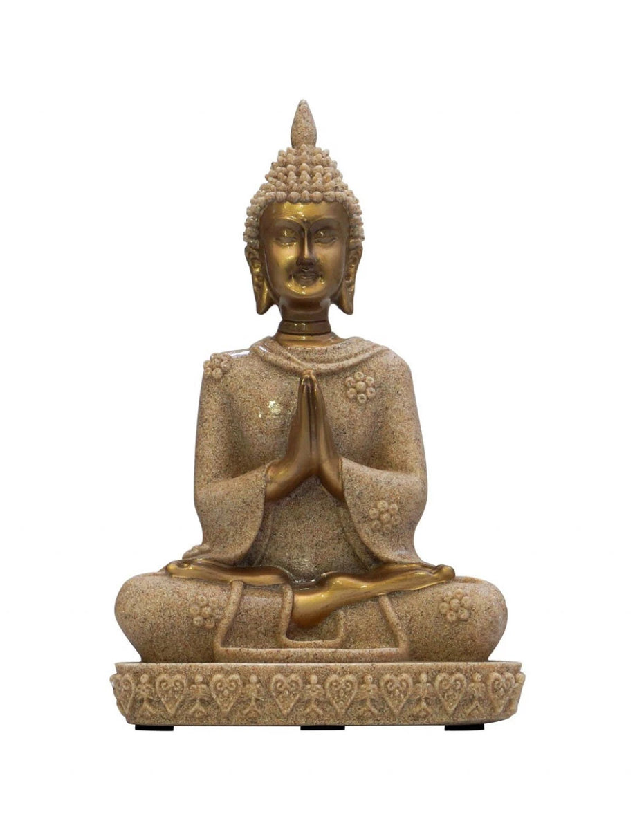 Buda Dorado Túnica Arenada 21cm