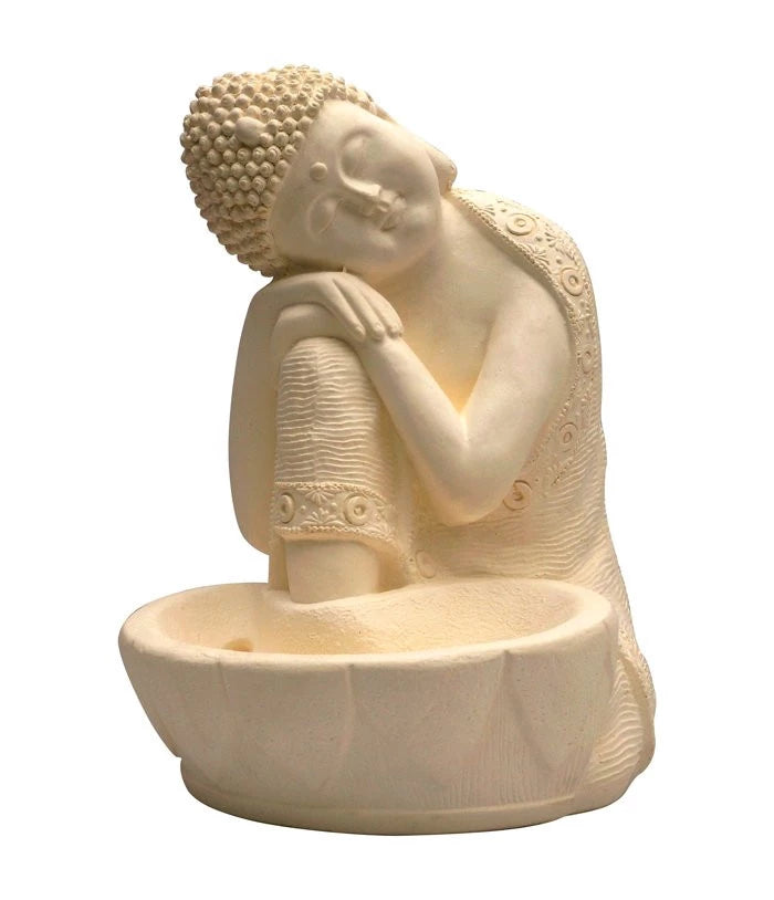 Buda Porta Lámpara de Sal Feng Shui Crudo 24 cm aprox.