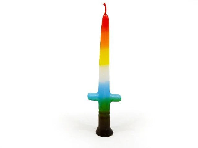 Vela Espada Chica 7 Colores 19 x 5 cm