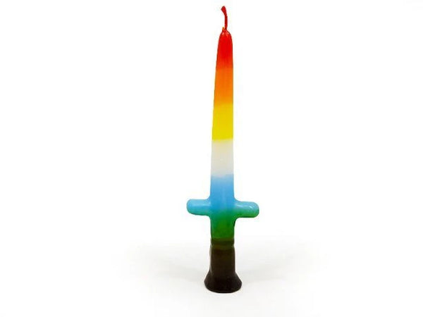 Vela Espada Chica 7 Colores 19 x 5 cm