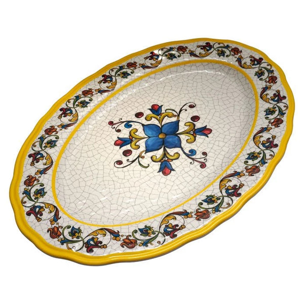 Bandeja Oval Amarello 46 cm