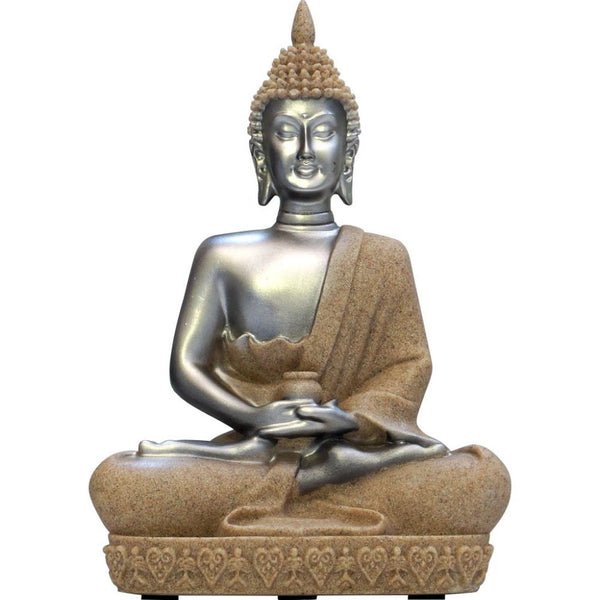 Buda Plateado Manto Arena 21cm