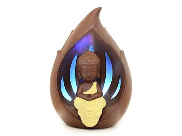Porta Conos Niño Buda c/led 17 cm