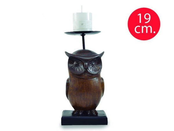 Buho Porta Velas 19 cm