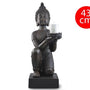 Buda Porta Velas Arrodillado 43 cm