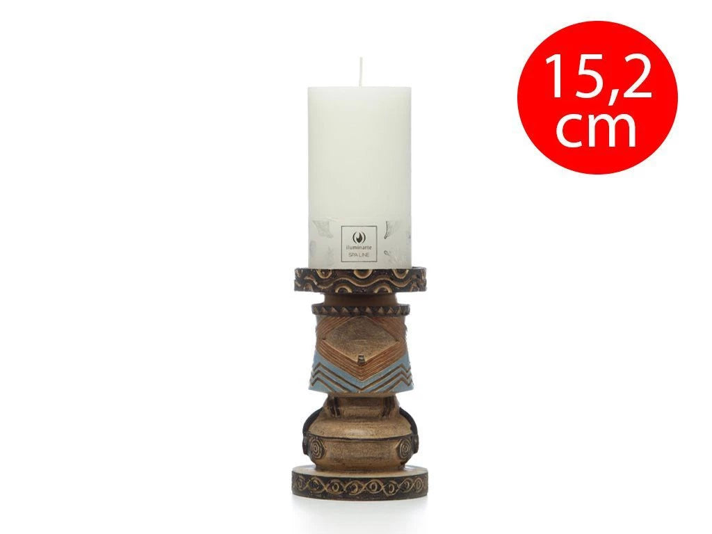 Pedestal Con Copon Porta Vela 15cm.