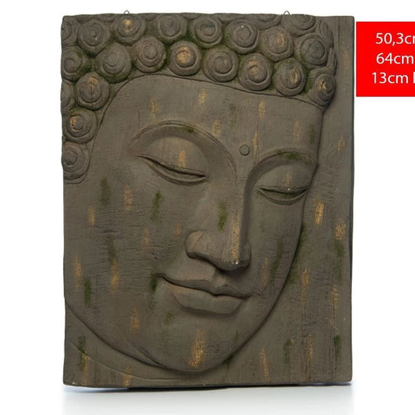 Rostro Buda En Relieve 50 x 64 cm.
