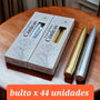 3 Velas Conicas 20 cm Oro/Plata Bto x 44