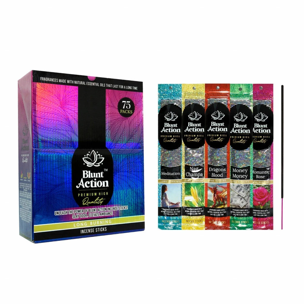 Sahumerios Blunt Action Box x 75 Unid. (Bulto 6 cajas)