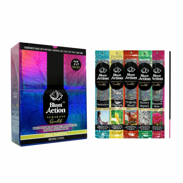 Sahumerios Blunt Action Box x 75 Unid. (Bulto 6 cajas)