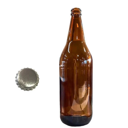 Botella de Cerveza Ultraliviana 1 lt. +  Tapa 27 mm x 12 Unid.