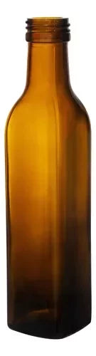 Botella Aceite/Vinagre Ámbar 250 ml x 50 Unid.