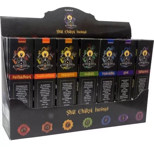 Box Sahumerios Goloka 7 Chakras x 42 Unid.