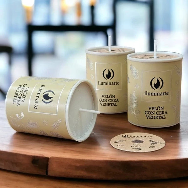 6 Velones arom. con Cera Vegetal