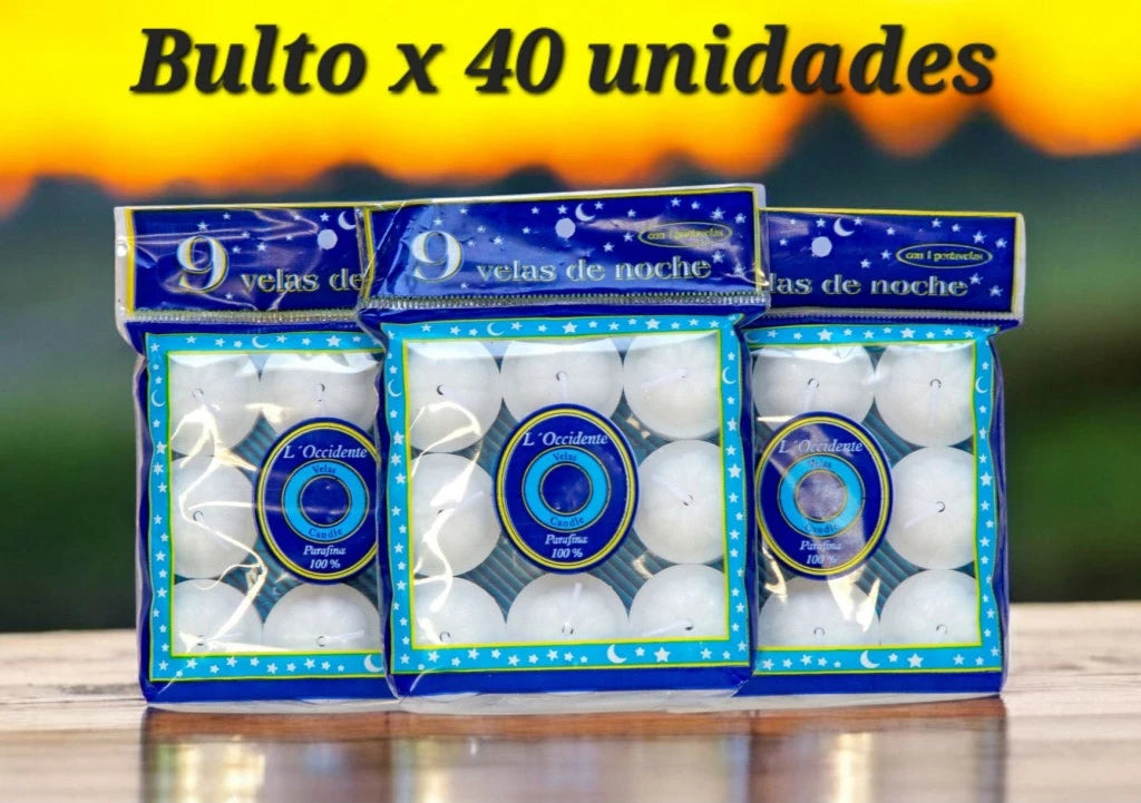Velas de Noche x 9 u. Bto x 40