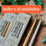 4 Velas Conicas Largas 25cm  oro/plata (Bulto x 42)