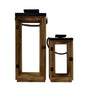 Set Faroles Porta Vela de Madera