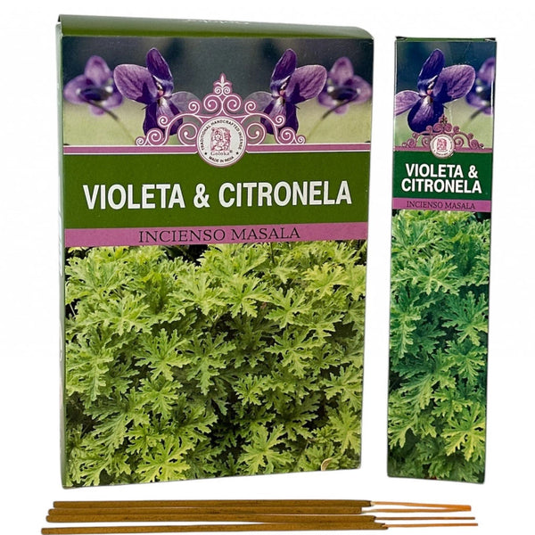 Sahumerio Goloka Flat Violeta & Citronella x 12 Unid.