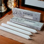 3 Velas Europeas Neutras 25cm.