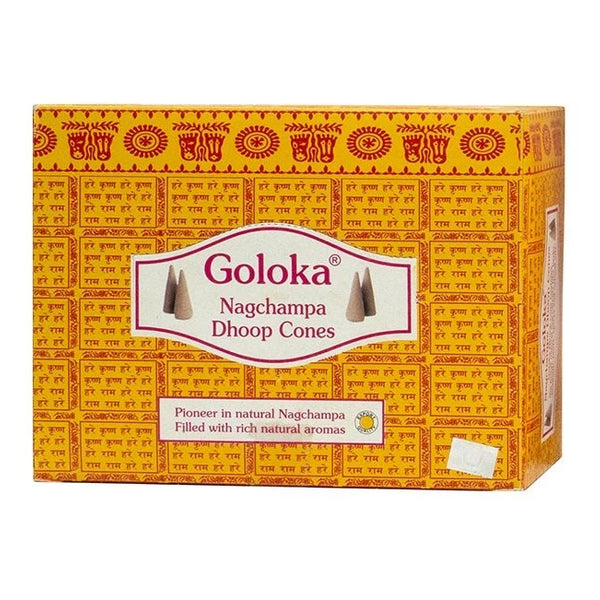 Sahumerio en Cono Goloka Nag Champa x 12 Unid