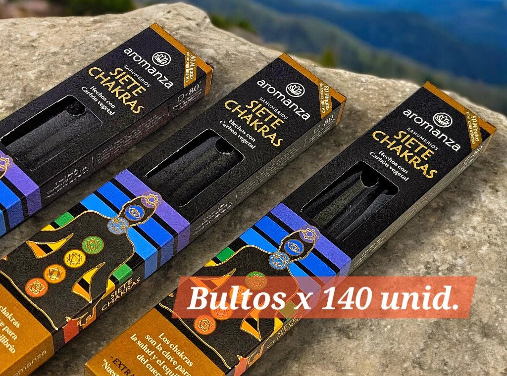 Sahumerio Aromanza 7 Chakras  Bulto x 140 Unid.