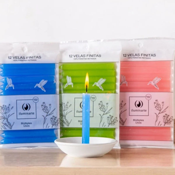 Velas Finitas x 12 Unid.