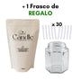 Combo Velas en Perlas Blanca 250g + 30 Pabilos + 1 Frasco Hexagonal de REGALO